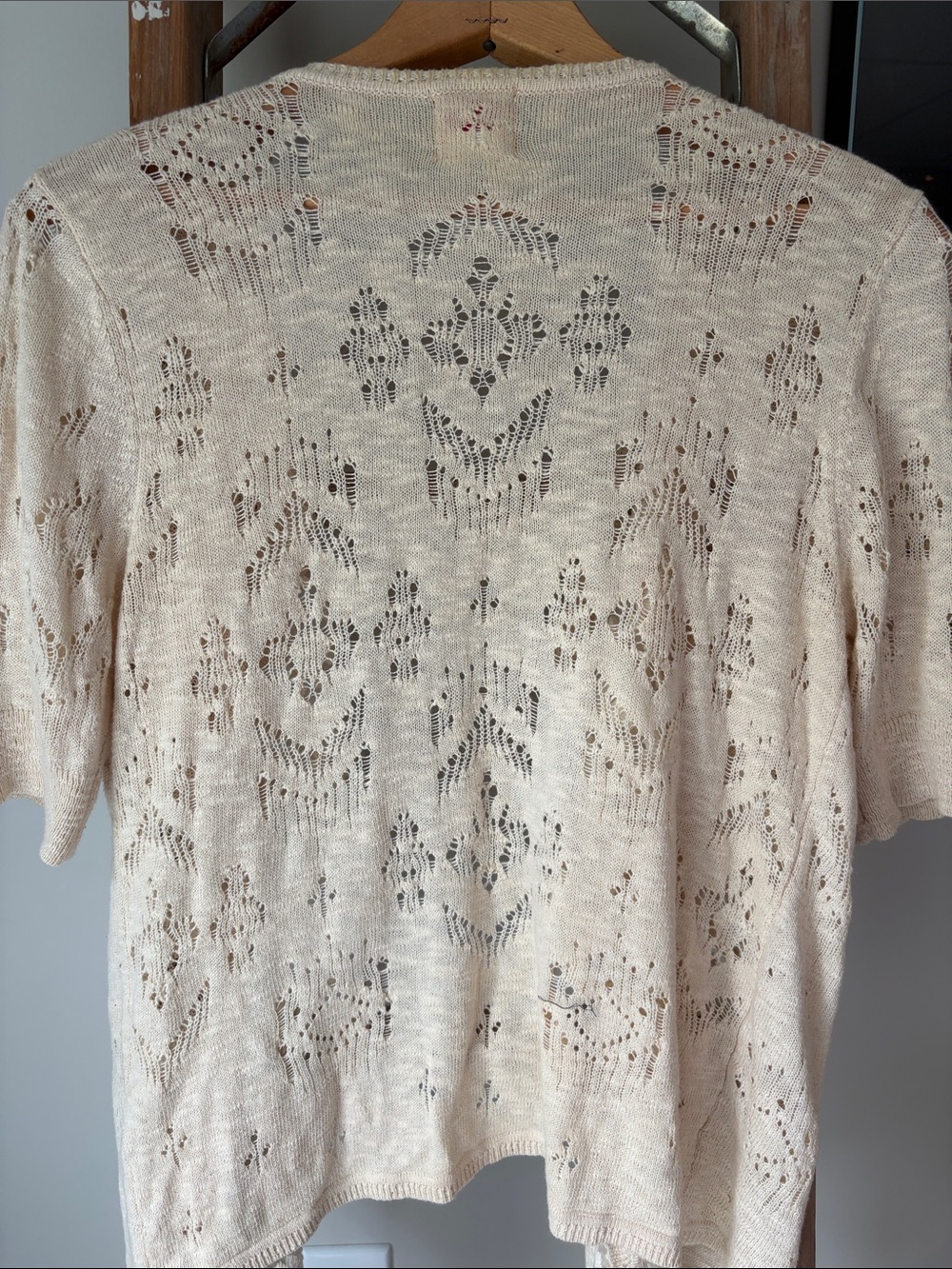 Ruby Rd. Cream Openwork Short-Sleeve Cardigan - Picture 9 of 9